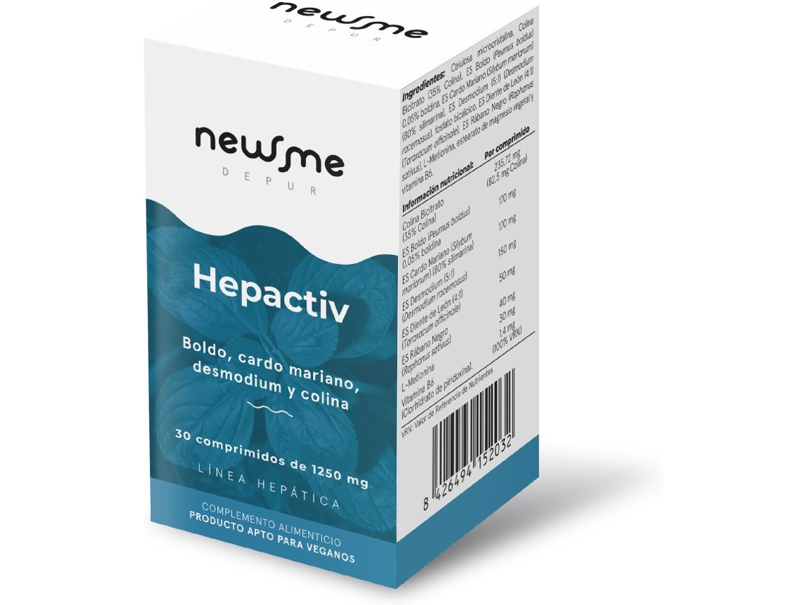 Complemento Alimentar HERBORA Newme Hepactiv 1250 Mg 30 Comprimidos