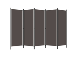 Biombo | Biombo de 5 paneles, 250 x 180 cm, antracita, WSD925439, Adorável Casa