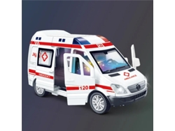 Coche miniatura a escala 1:32 con sonido y efectos de luz Mdug (Ambulancia)