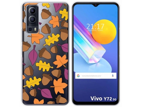 Carcasa Vivo Y52 5G TUMUNDOSMARTPHONE Dibujos Transparente Multicolor
