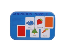 Ats-tarjeta Educativa Cognitiva Para Niños Con Caja De Almacenamiento Interacción Padre-hijo Juguete De Aprendizaje Azul 30 Piezas