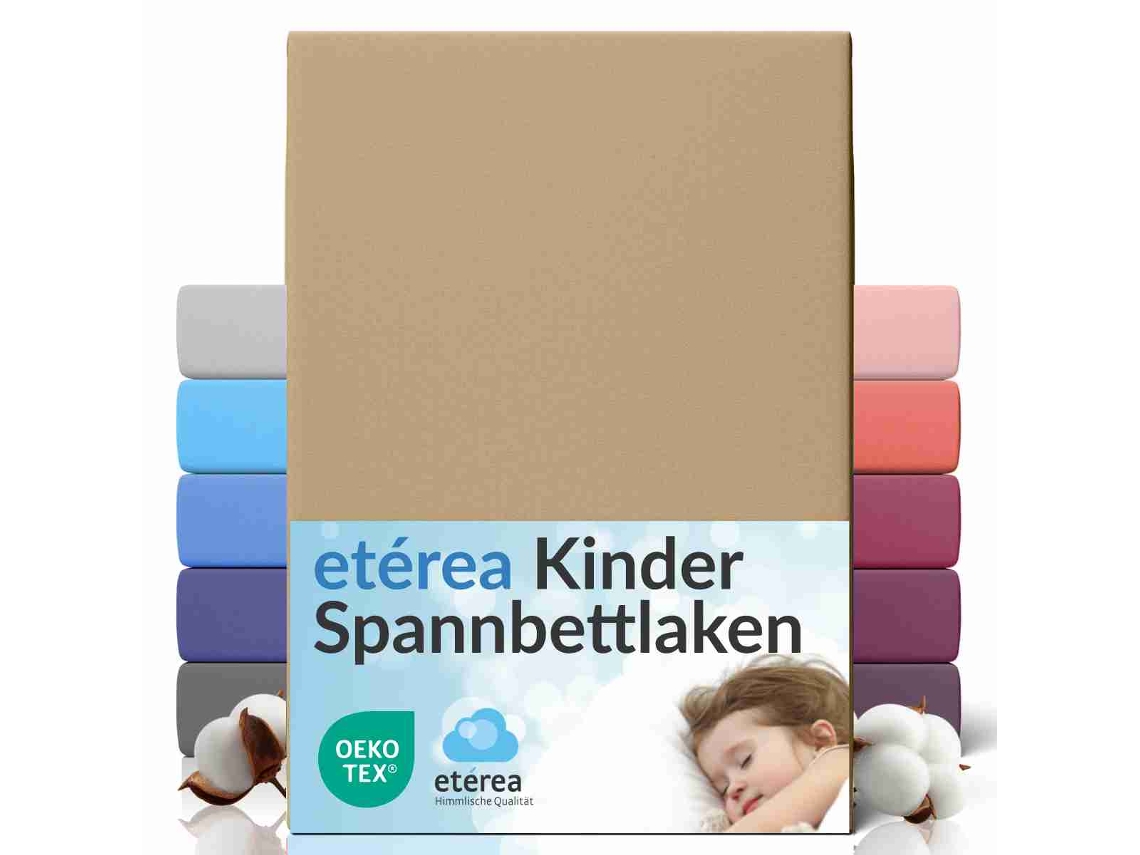 Sábanas Ajustables Etérea Elástico Colchones Hasta 25 Cm 60x120 - 70x140 Cm Taupe