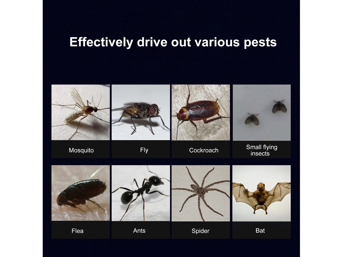 Repelente Ultrasónico Enchufable Para Mosquitos, Ratas E Insectos Para El Control De Plagas En Interiores.