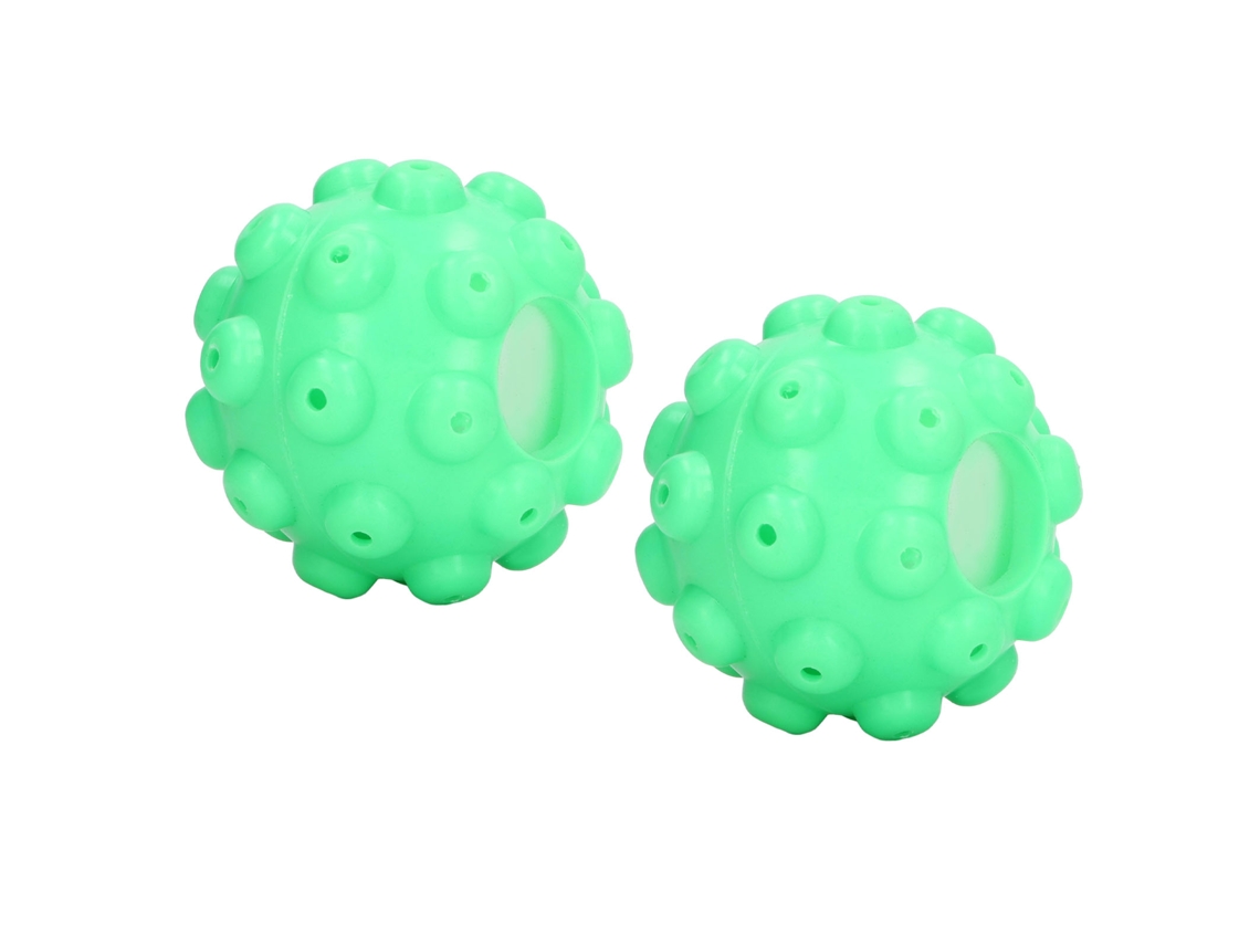 2 bolas de lavandería de vapor de PVC, reutilizables, suavizantes de arrugas para lavadora.