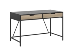 Escritorio BELIANI Jena de Tablero de fibra Negro 120x60x75