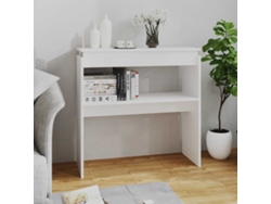 Mesa consola | Mesa de entrada | Mesa auxiliar 80x30x80 cm, derivados de madera, color blanco.