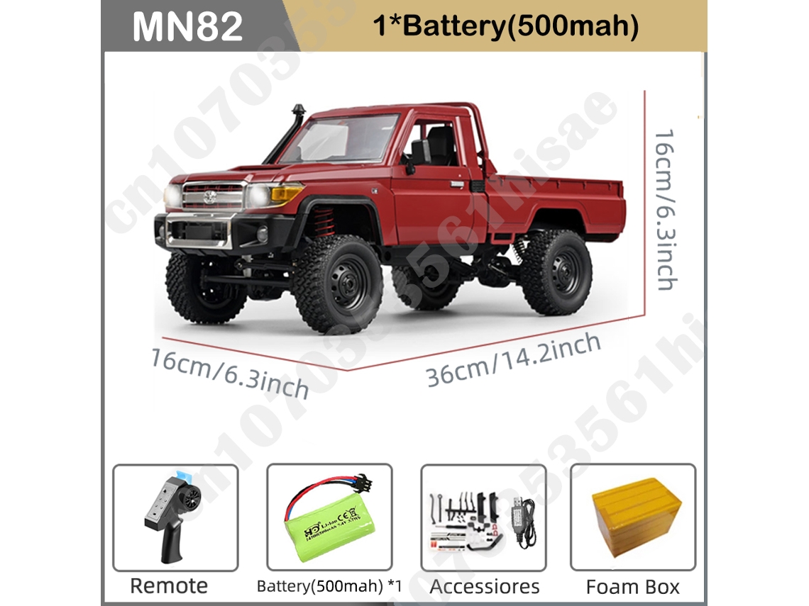 Coche RC LC79 estilo camioneta retro a escala 1/12, tracción 4x4, motor 280, 2,4 g, escala real, modelo realista para coleccionar y jugar. Aeuzwr