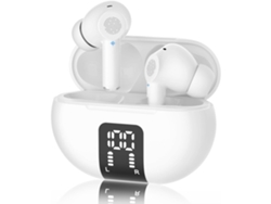 Auriculares Inalámbricos Horas Tiempo Reproducción Led Intra YEMAESRE Tela Bluetooth Blanco
