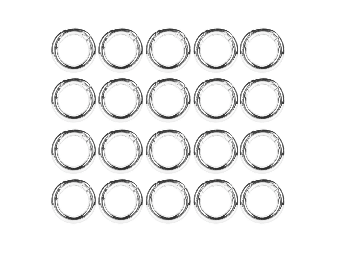20pcs Broches De Resorte De Cobre Para Collares Pulseras Cadena De Tobillo Aretes Diy Plata