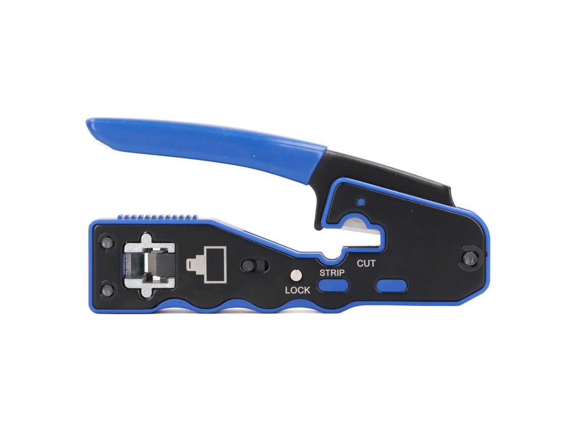 Herramienta De Crimpado Pasante Para Cables De Red Cat5, Cat5e Y Cat6 8p8c Con Función De Pelado Y Corte.
