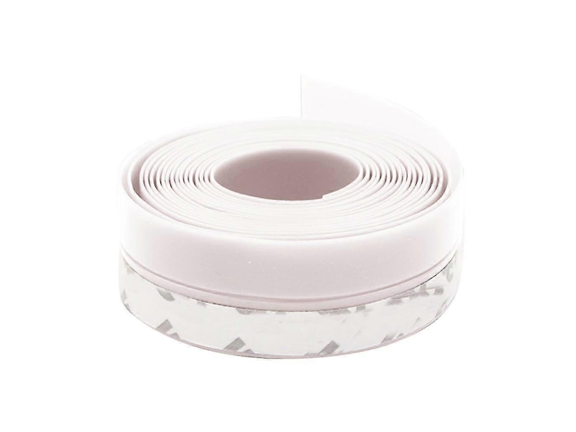 Tira De Sellado De Silicona Transparente Antiviento Para Puertas 100x4.5x0.5 Cm Impermeable Aislante Acústico Blanco