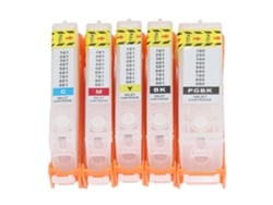 Cartuchos De Tinta Reutilizables Con Chip Permanente Pgbk Bk Cmy Para Impresora
