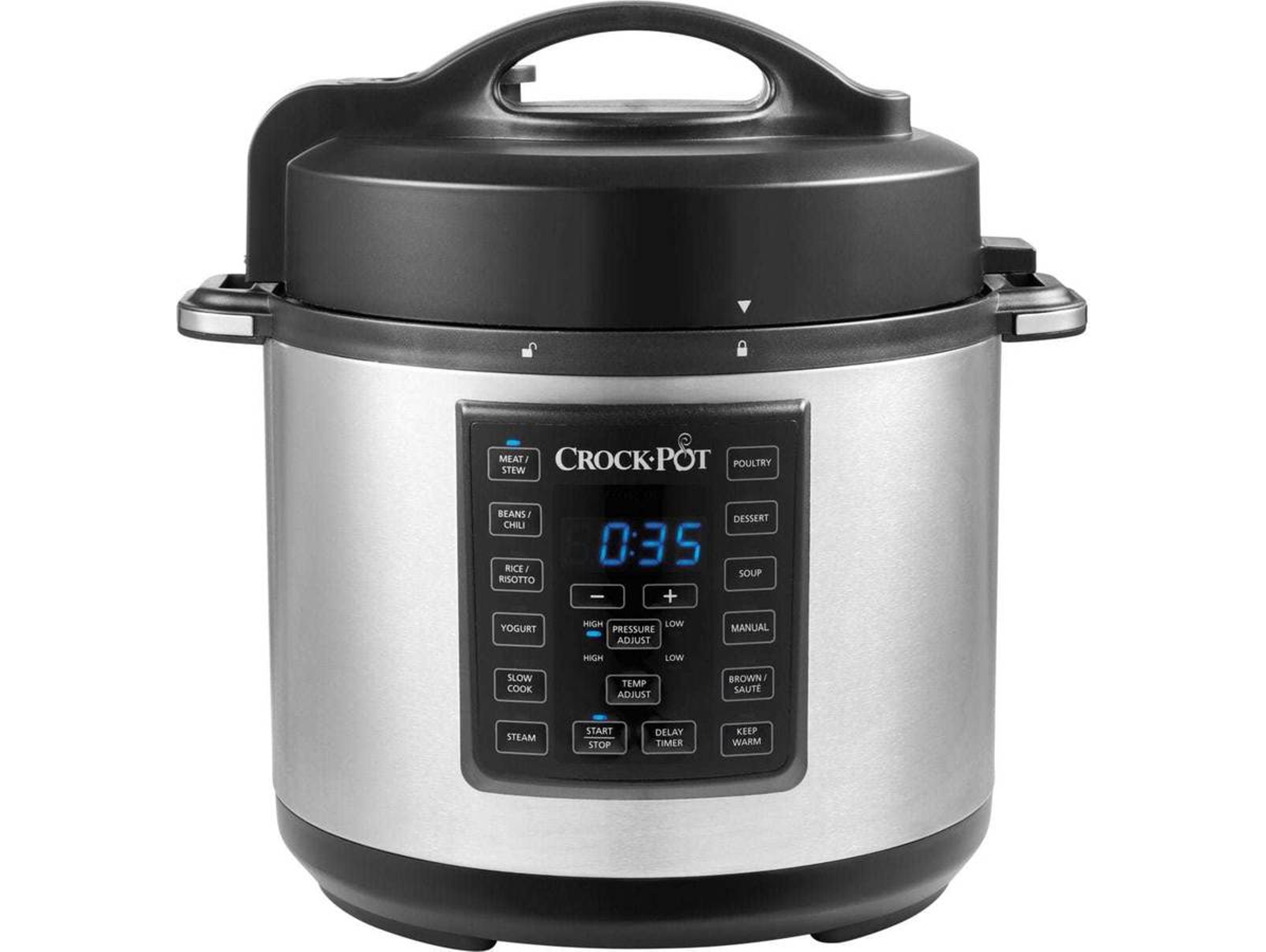 Olla Crockpot Csc051x programable 1000w 5.7 gris multicooker 051x digital de lenta 5l express para todo tipo recetas con varios ajustes sellarsaltear vapor 5.6 5.6l