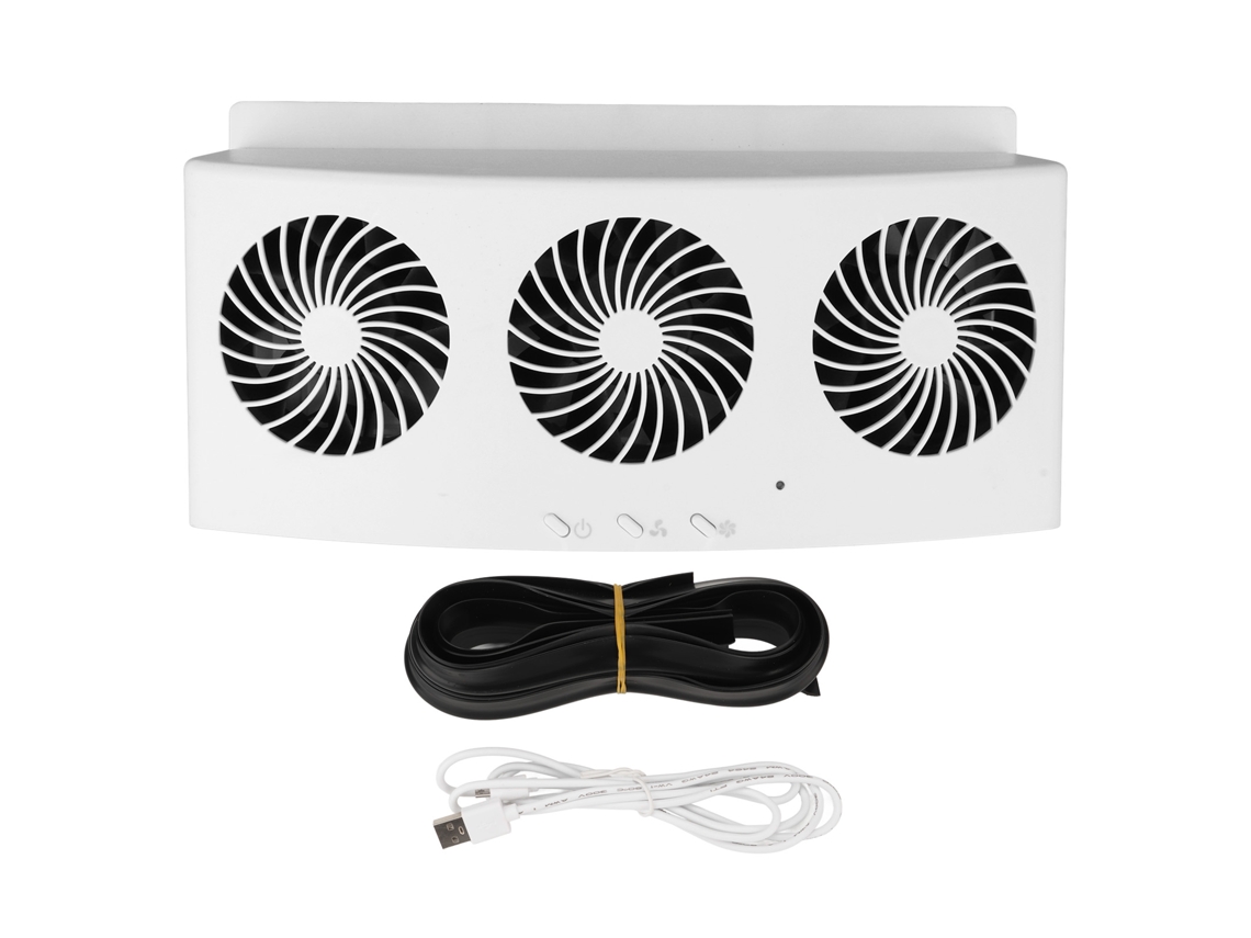 Ventilador de escape para coche de 4000 RPM con 3 puertos USB.