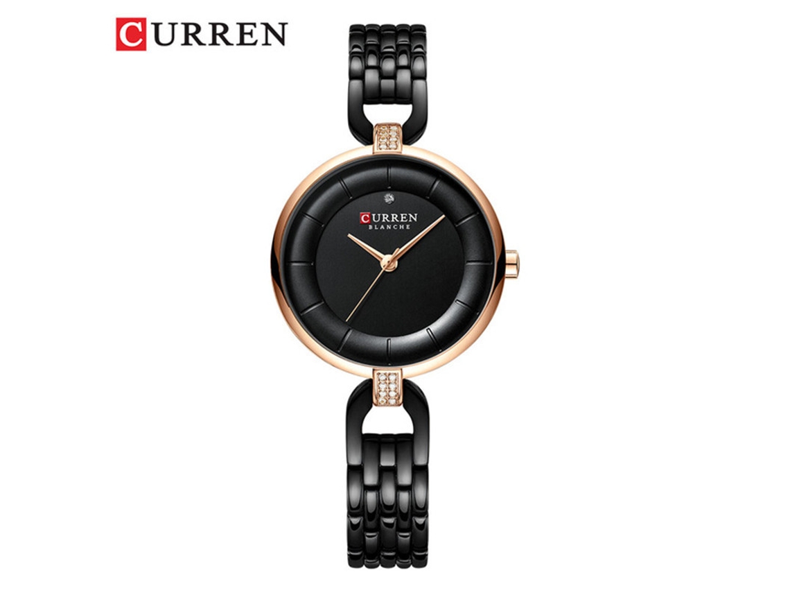 Elegante Reloj De Mujer Con Pedrería, Reloj De Cuarzo Resistente Al Agua, Reloj De Negocios Para Mujer.