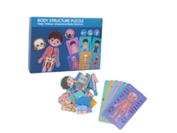 Rompecabezas De Madera Con La Estructura Del Cuerpo Humano Para Niños - Juguete Educativo