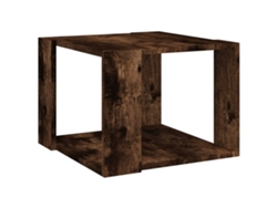 Mesa de centro MAISON EXCLUSIVE en madera procesada de roble ahumado (40x40x30 cm)