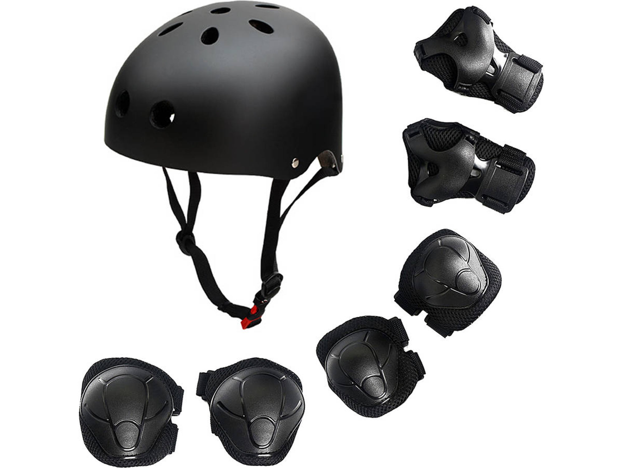 Conjunto de Equipo de Skate Protección para Niños ANSELF Negro