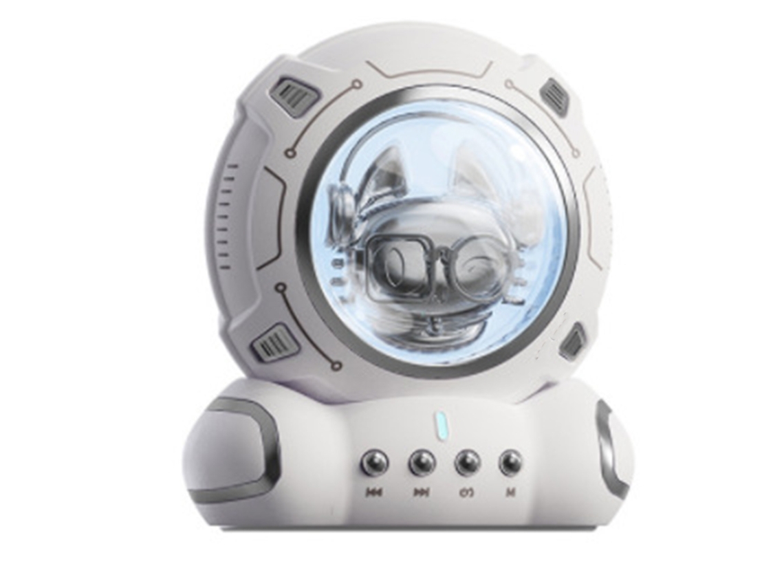 Altavoz Bluetooth Portátil Con Luz Nocturna, Sonido Nítido, Decorativo, Bonito Diseño Blanco Para El Hogar, Dormitorio, Coche Y Oficina.
