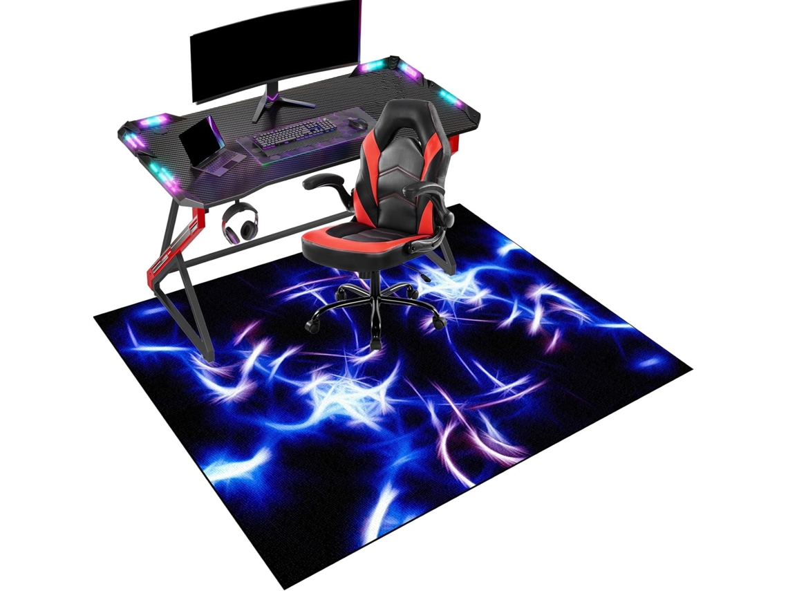 Tapete Cadeira Gamer Carpete Protetor Piso Antiderrapante 70 X 100 Cm Madeira Parquet