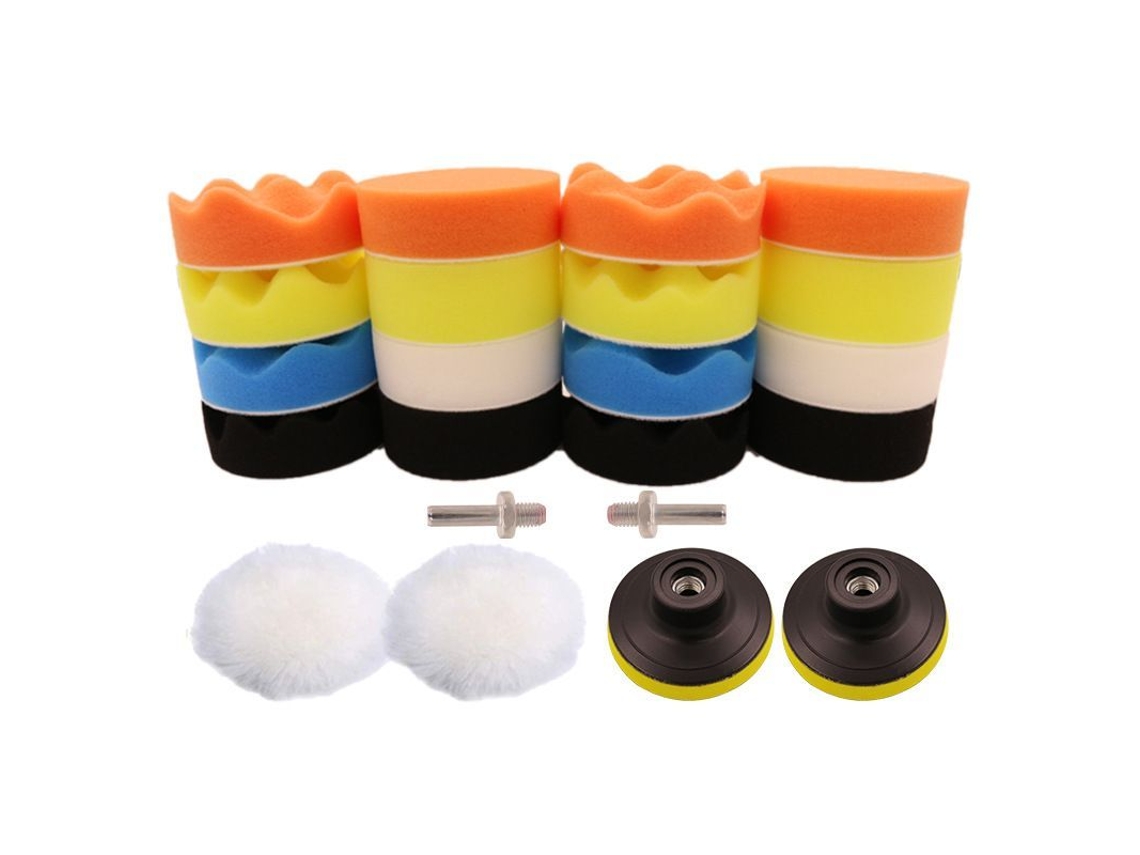 Kit De Pulido Con 22 Esponjas De Pulido De 80 Mm Y Broca M10 Para Taladro.