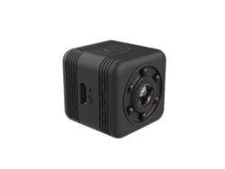 Minicámara inalámbrica Bestvite con Wi-Fi, visión nocturna y detección de movimiento (negra)
