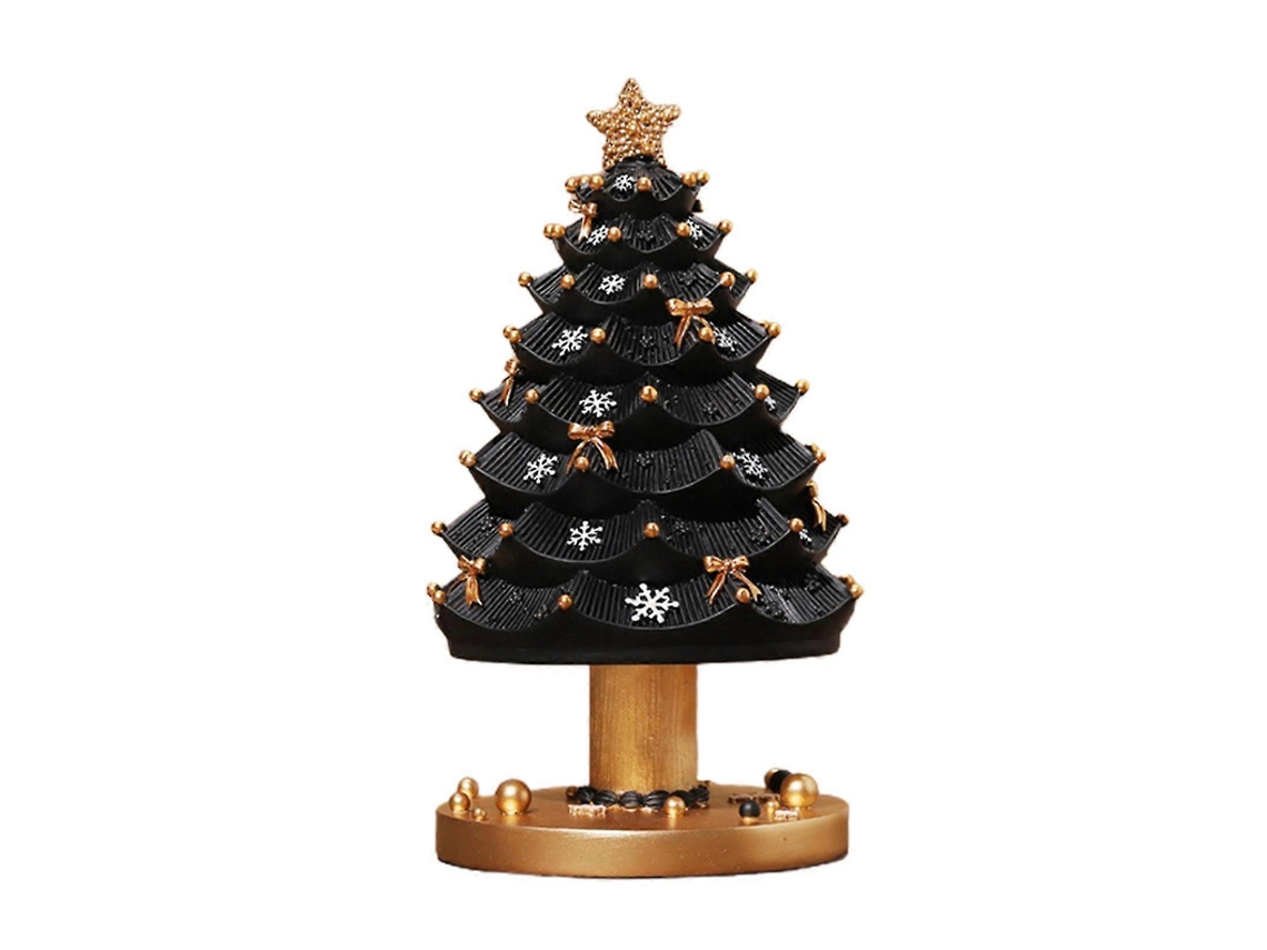 Adornos navideños de resina negra simulada en 3D para mesa. Hengjian