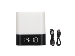 Altavoz Bluetooth Con Luz Led, Control Táctil Y Despertador Para Sala De Estar, Dormitorio O Para Leer.