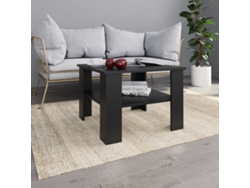 Mesa De Centro Madera Contrachapada Negro 60x60x42 Cm