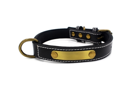 Collar de perro de cuero resistente - Collar de perro para perros pequeños, medianos, grandes y extragrandes