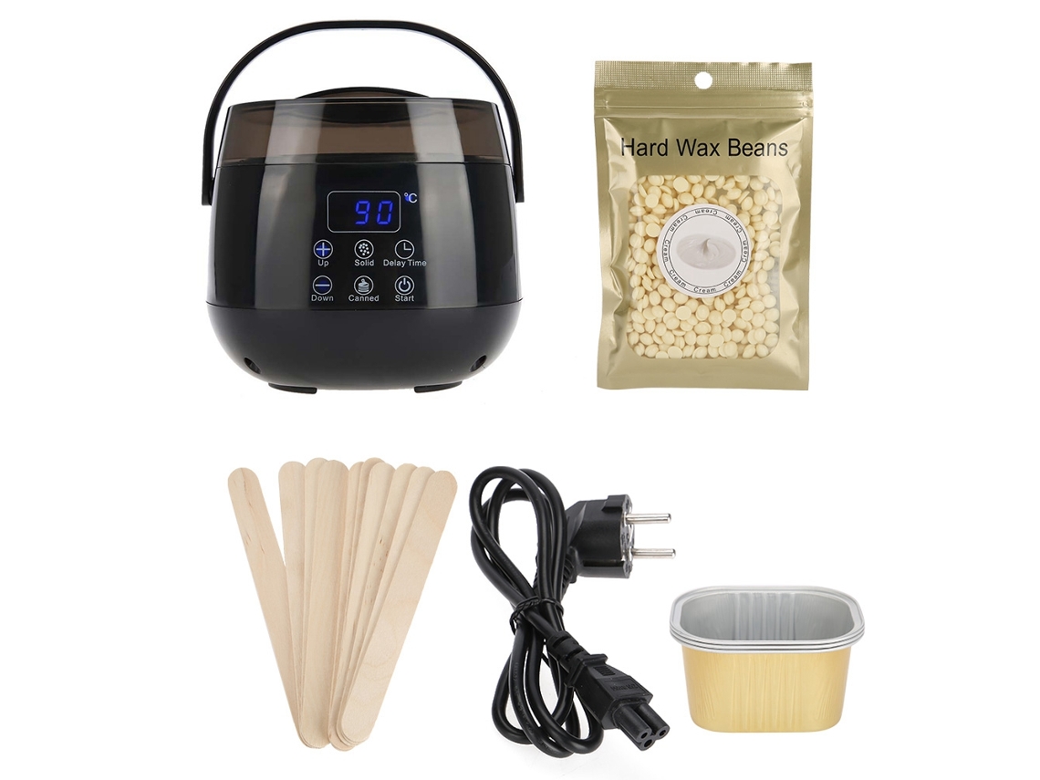 Calentador de cera digital con pantalla táctil, 50 g, 10 barras, 3 recipientes.