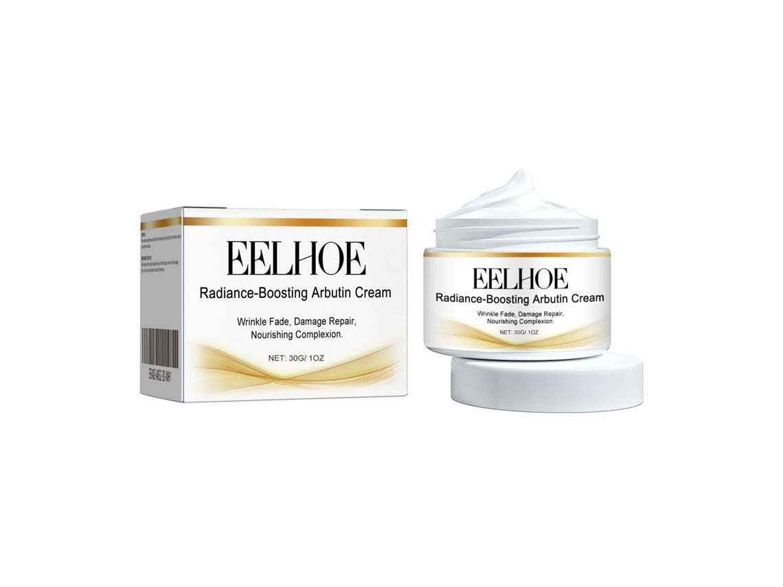 Crema iluminadora con arbutina para una piel radiante.