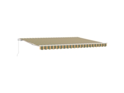 Maison Exclusive - Toldo Retráctil Verde Y Amarillo 450 X 350 X 165 Cm