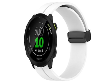 Correa De Reloj Inteligente Para Garmin Forerunner 55, Banda De Reloj Blanca De Silicona Con Cierre Magnético De Color Sólido De 20Mm VENISYMLIS