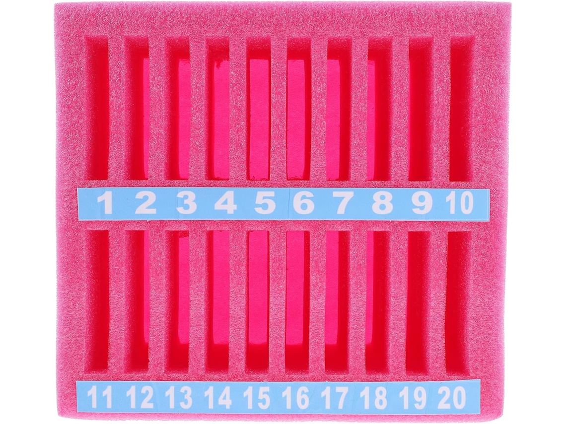 Caja De Almacenamiento De Espuma A Prueba De Golpes Con 20 Compartimentos Numerados Para Teléfonos Móviles.