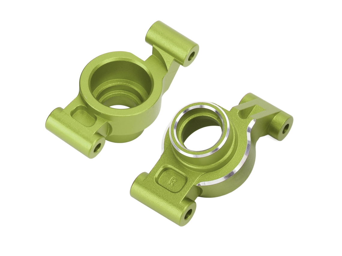 2pcs Suporte De Eixo Traseiro Em Liga De Alumínio Para Carros Rc Traxxas 1/10 Maxx 2.0 Verde