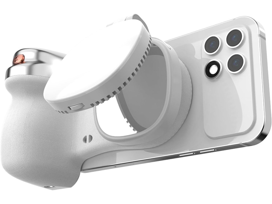 Empuñadura Para Teléfono Con Luz Para Selfies Y Disparador Remoto, Con Cable, Batería De 55 Mah, Llamadas, Zoom, Alcance De 0-5-10 M