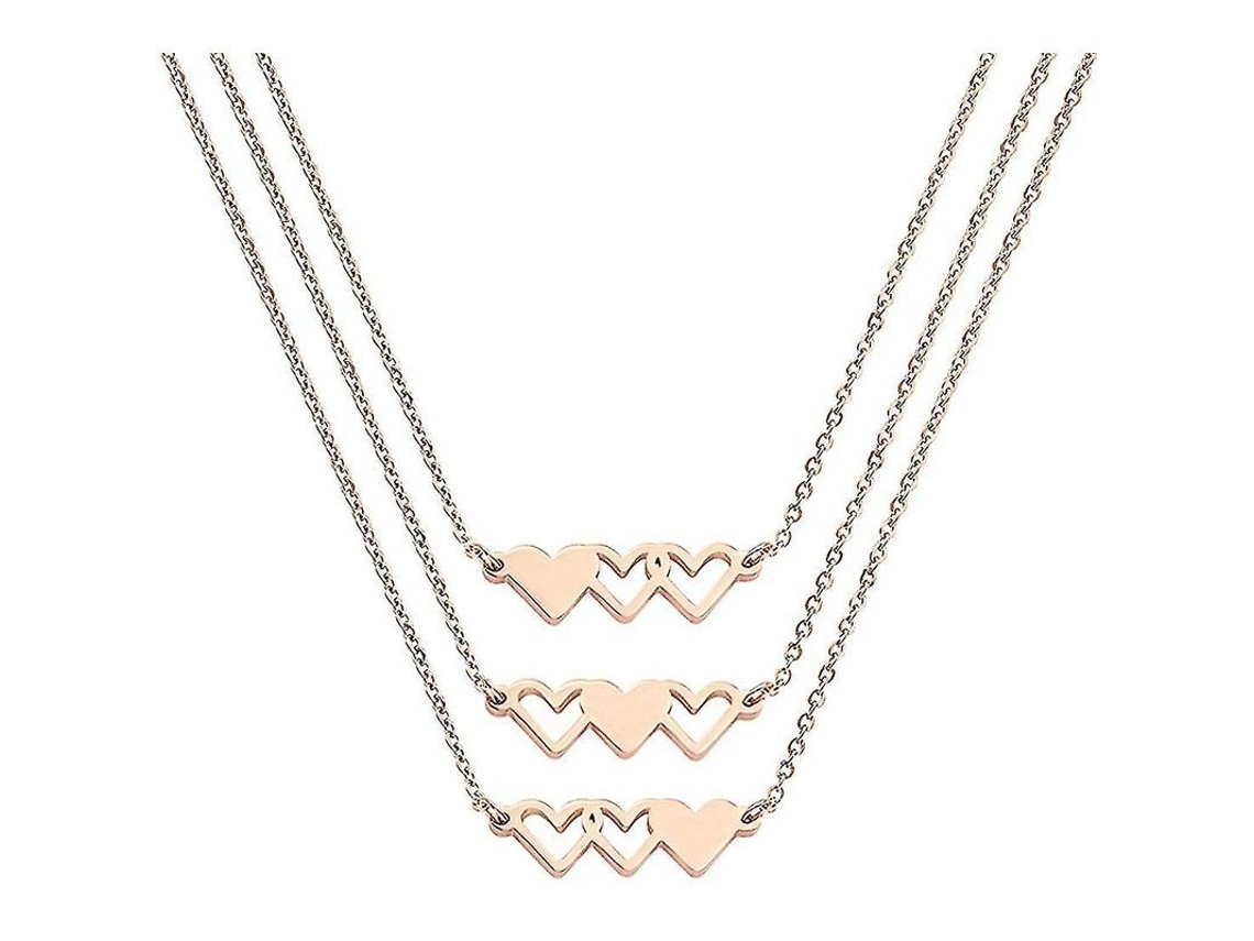 2026-collares De Corazón Para 3 Hermanas Amigas Distancia Regalo Cumpleaños Jóvenes De Acero Inoxidable Dorado