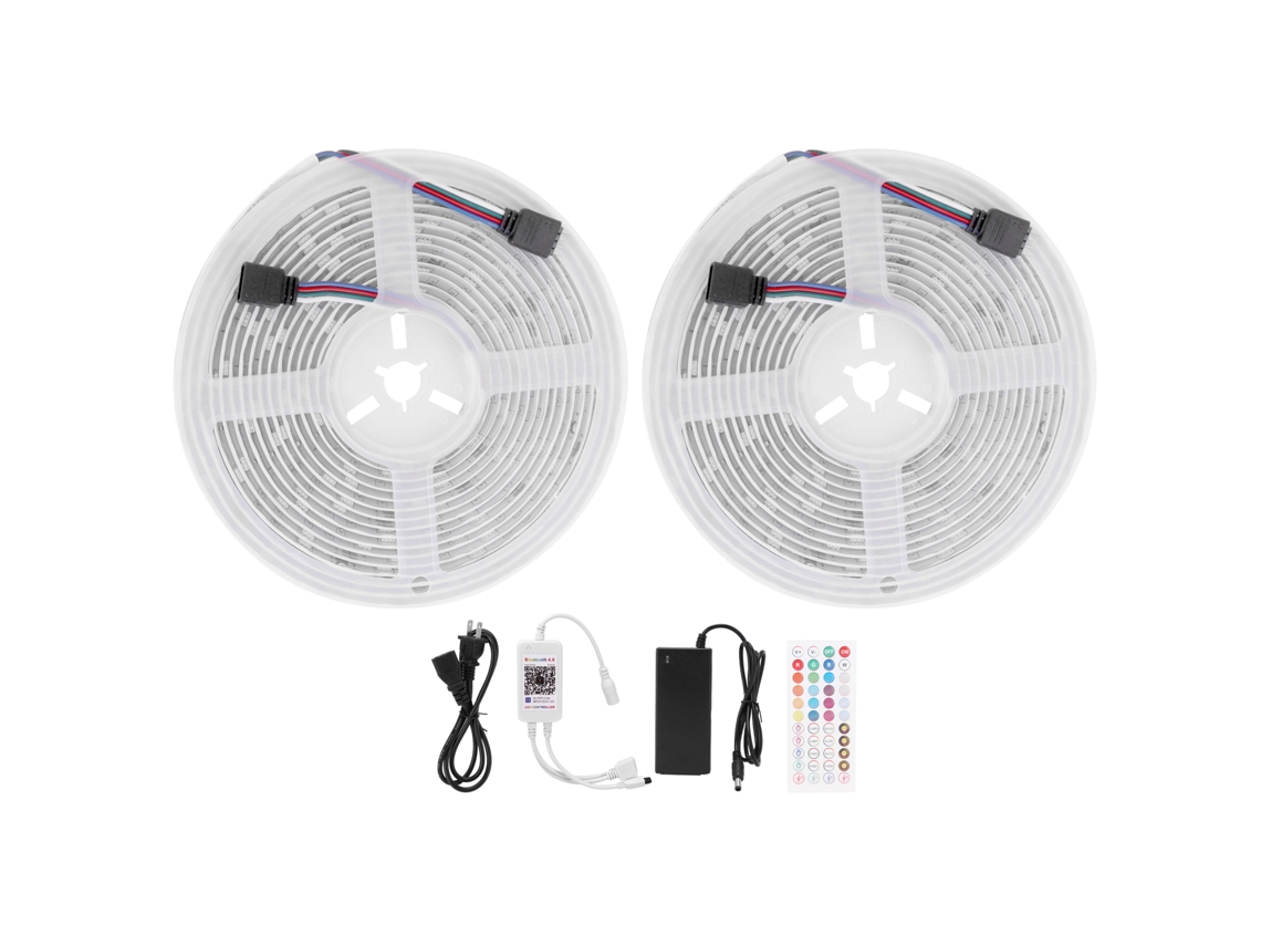 2026-luz Led Rgb Flexible Impermeable 600 Led Control Por App Bluetooth Decoración Exterior Interior
