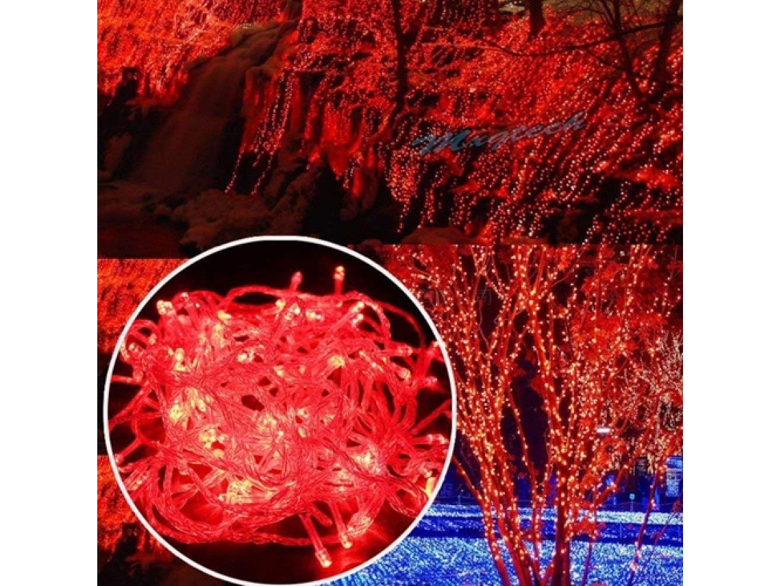 Guirnalda De Luces De 50 M Con 500 Led: Iluminación Para Carnaval, Bodas, Exteriores, Jardines E Interiores (rojo)