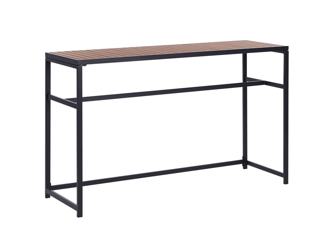 Mesa de Jardín BELIANI Avetrana Acero Negro 150X50X90