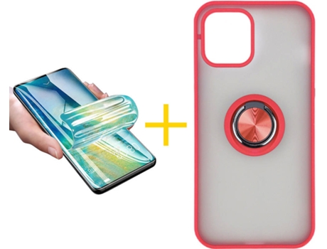 Carcasa + Protector de Pantalla para iPhone 12 Pro Max SKYHE Rojo