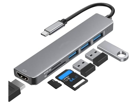 Adaptador USB C Adaptador USB-C Usb 3.0 Usb 2.0 y Lector de Tarjetas Micro SD/SD Compatible con Macbook Xps Teléfonos Samsung Tipo de Dispositivo
