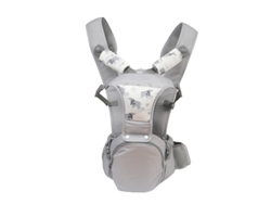 Portabebés Panoona, apto para bebés de entre 3 y 20 kg (7-44 lbs), color gris claro.