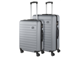 SKPAT Nantes - Maleta rígida ABS plateada (50 x 76 x 28 cm, 95 l)