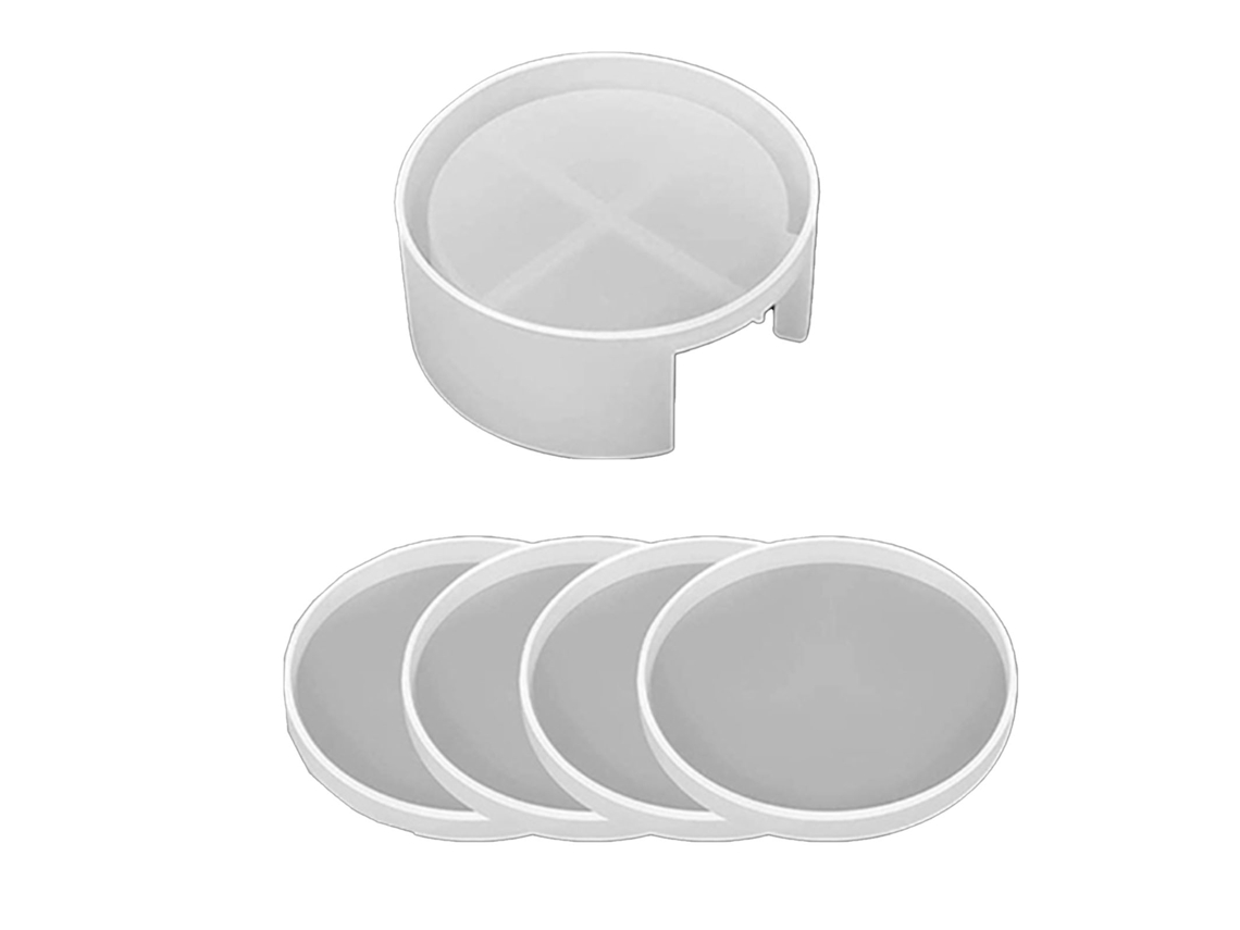 5 Moldes De Soporte De Resina De Silicona Suave, Superficie Lisa, Fácil Desmolde Para Proyectos De Bricolaje.