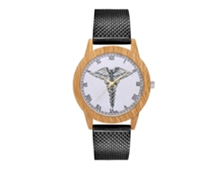 Reloj De Pulsera Unisex Sencillo Y Moderno Con Correa De Malla, Cuarzo Zhoulianfa T48-f1 Negro