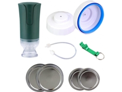 Sellador Eléctrico Para Tarros De Vidrio, Sellador Al Vacío Para Alimentos Con Bomba De Aire Eléctrica, Color Verde, Chrui