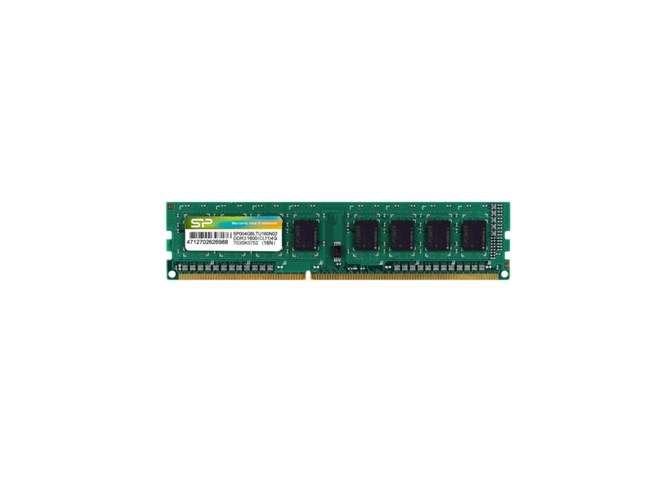 Memoria RAM DDR3 SILICON POWER SP004GBLTU160N02 (1 x 4 GB - 1600 MHz - CL 9 - Verde)