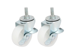 Rueda Giratoria Universal Con Freno Y Perno Roscado M10x25mm De 2. 5 Pulgadas De Diámetro.